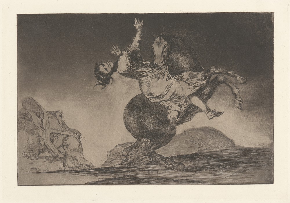 A Woman and a Horse, Let Someone Else Master Them [The Horse-Abductor] (La Mujer y el Potro, Que los Dome Otro [El Caballo Raptor]) (ca. 1813-1820)