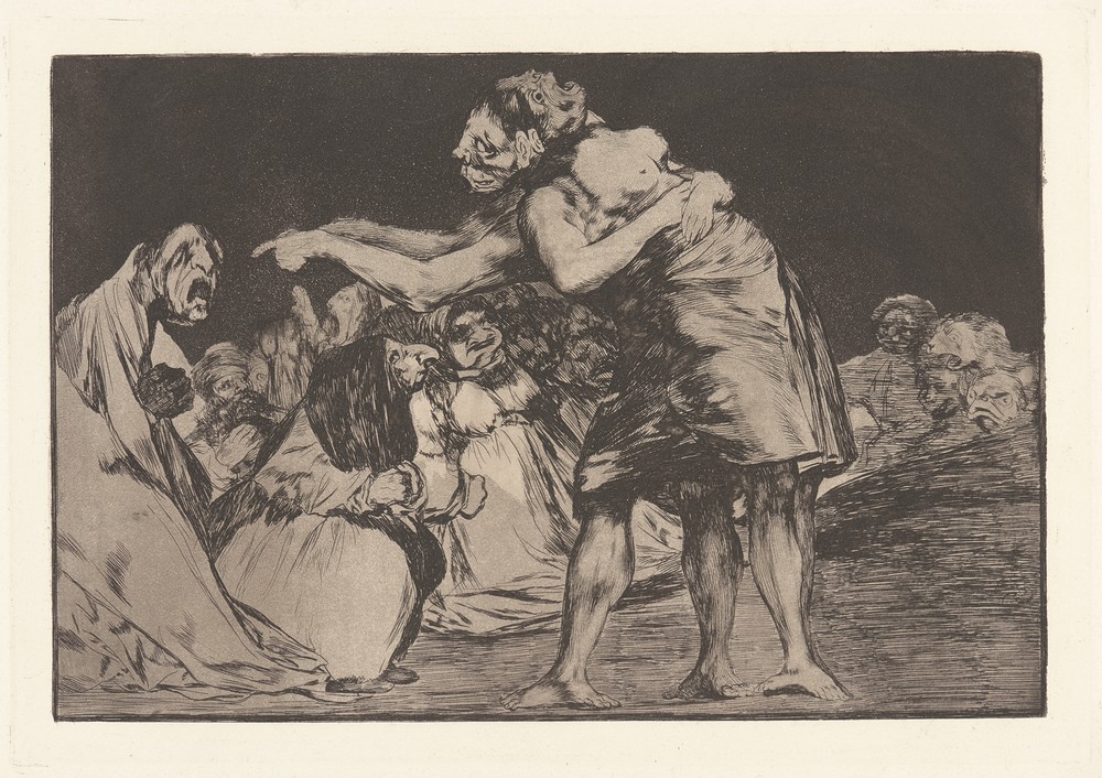 She Who Is Ill Wed Never Misses a Chance to Say So [Disorderly Folly] (La Que Mal Marida Nunca le Falta Que Diga [Disparate Disordenado] [Disparate Matrimonial]) (ca. 1813-1820)