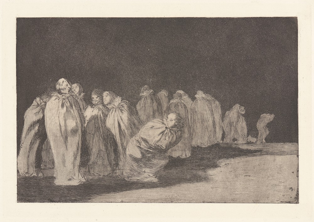 There Is Something beneath the Sackcloth, i.e. You Can’t Judge a Man by His Clothes [The Men in Sacks] (So El Sayal, Hay Al [Los Enscacados]) (ca. 1813-1820)