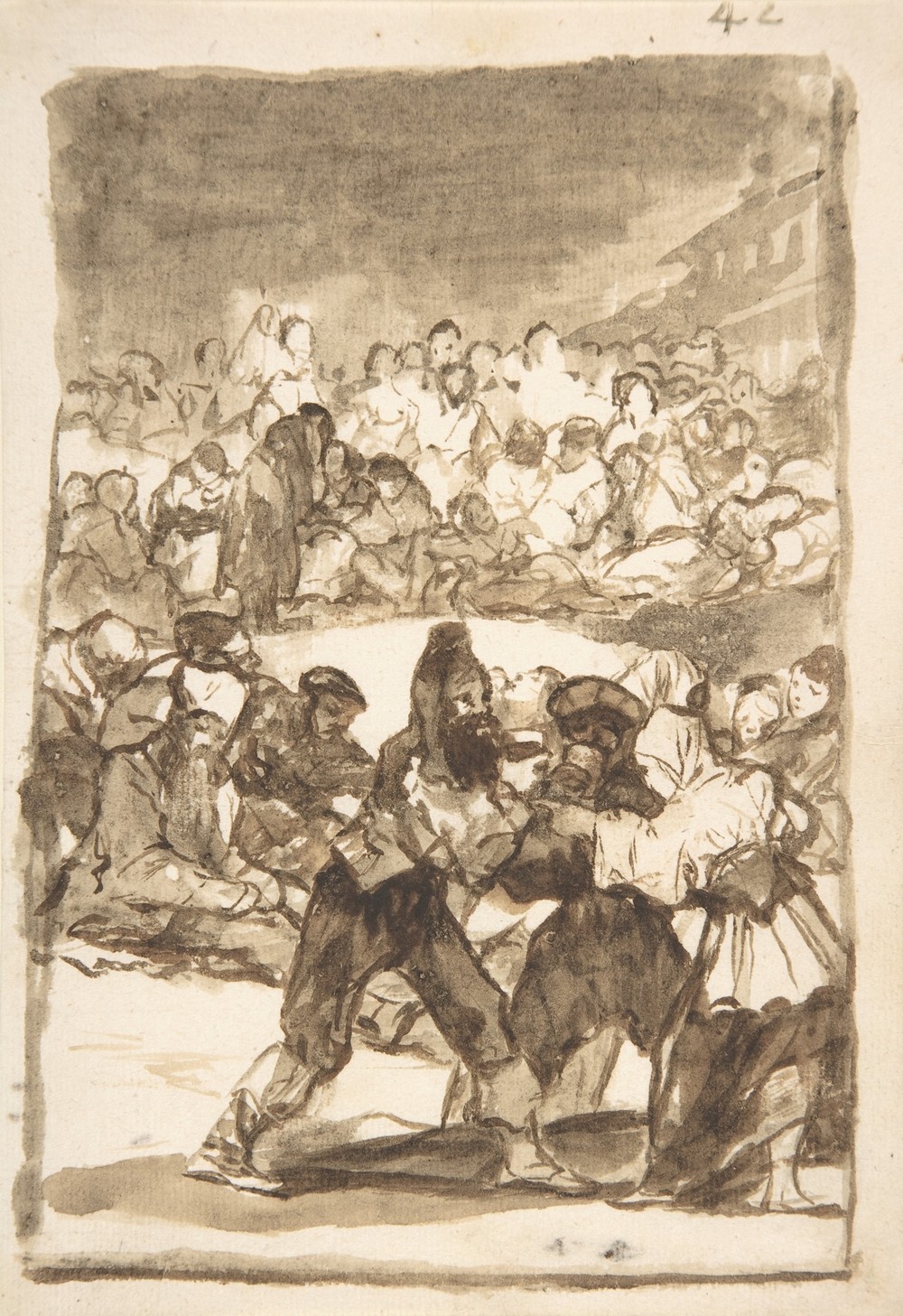 A crowd forming a circle (ca. 1812–20)
