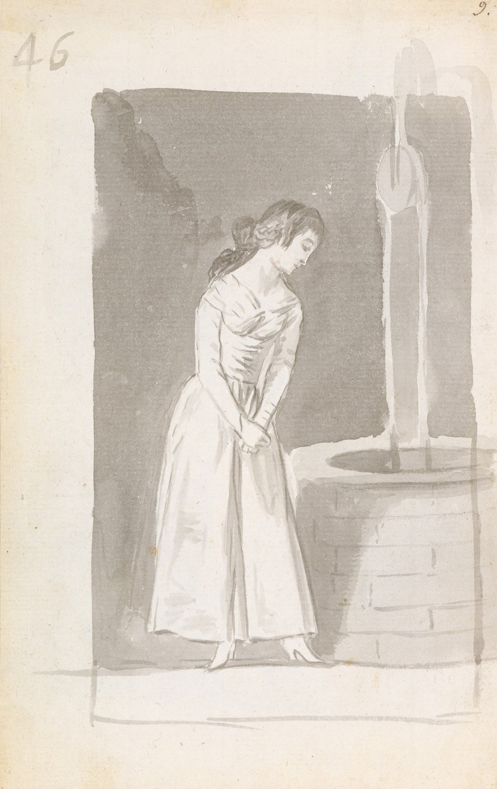 A young woman looking into a well (1796–97)