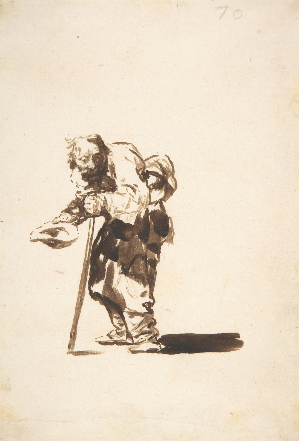 Beggar with a staff in his left hand (ca. 1812–20)