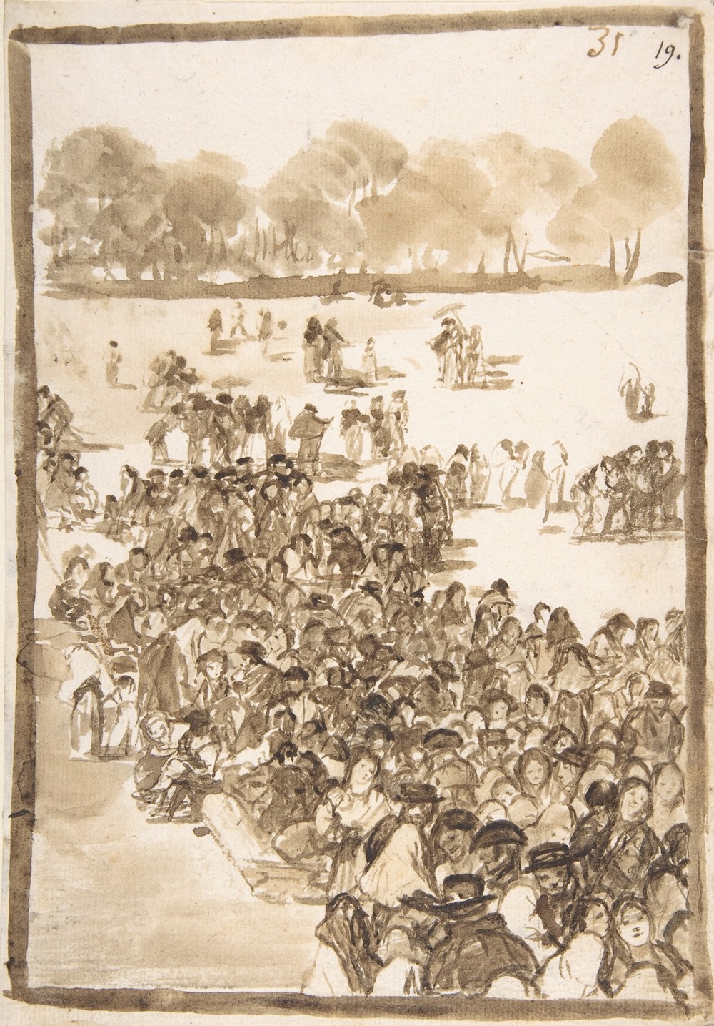 Crowd in a Park (ca. 1812–20)