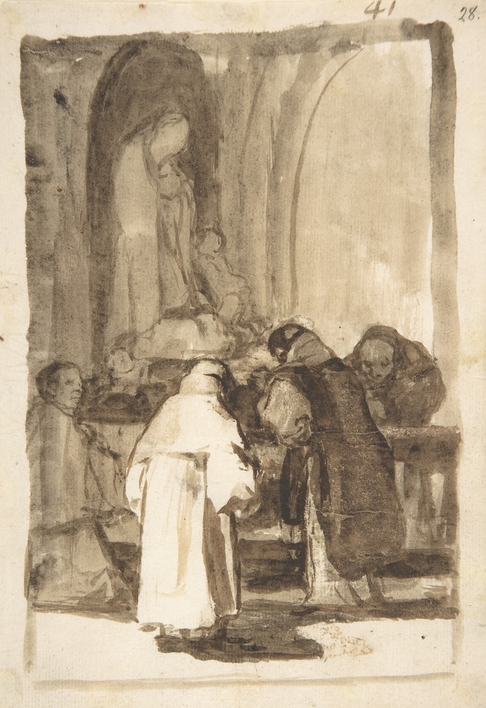 Figures inside a church (ca. 1812–20)