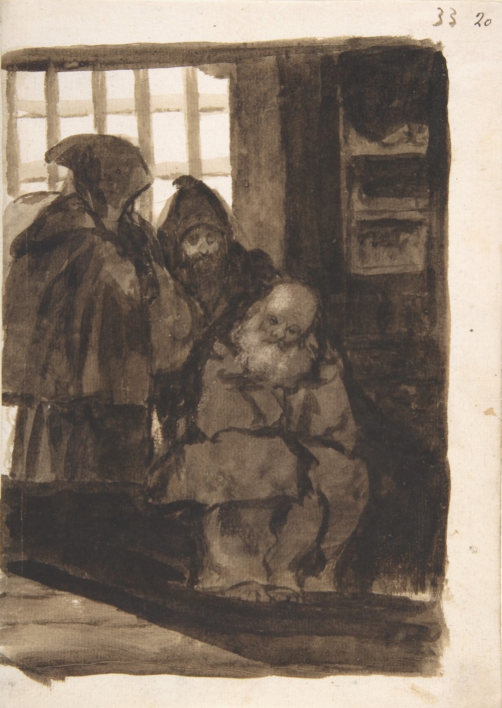 Monks in an interior (ca. 1812–20)