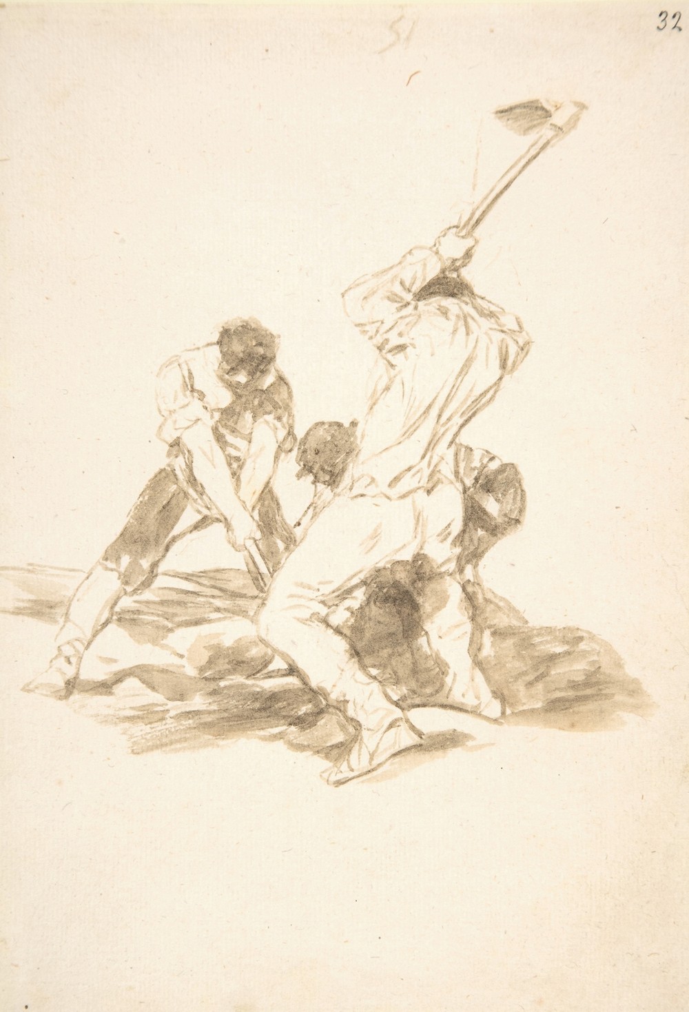 Three men digging (ca. 1812–20)