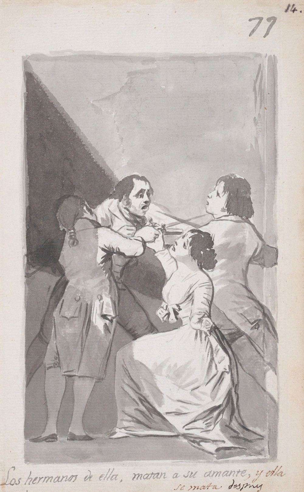Two brothers killing their sister’s lover in her presence