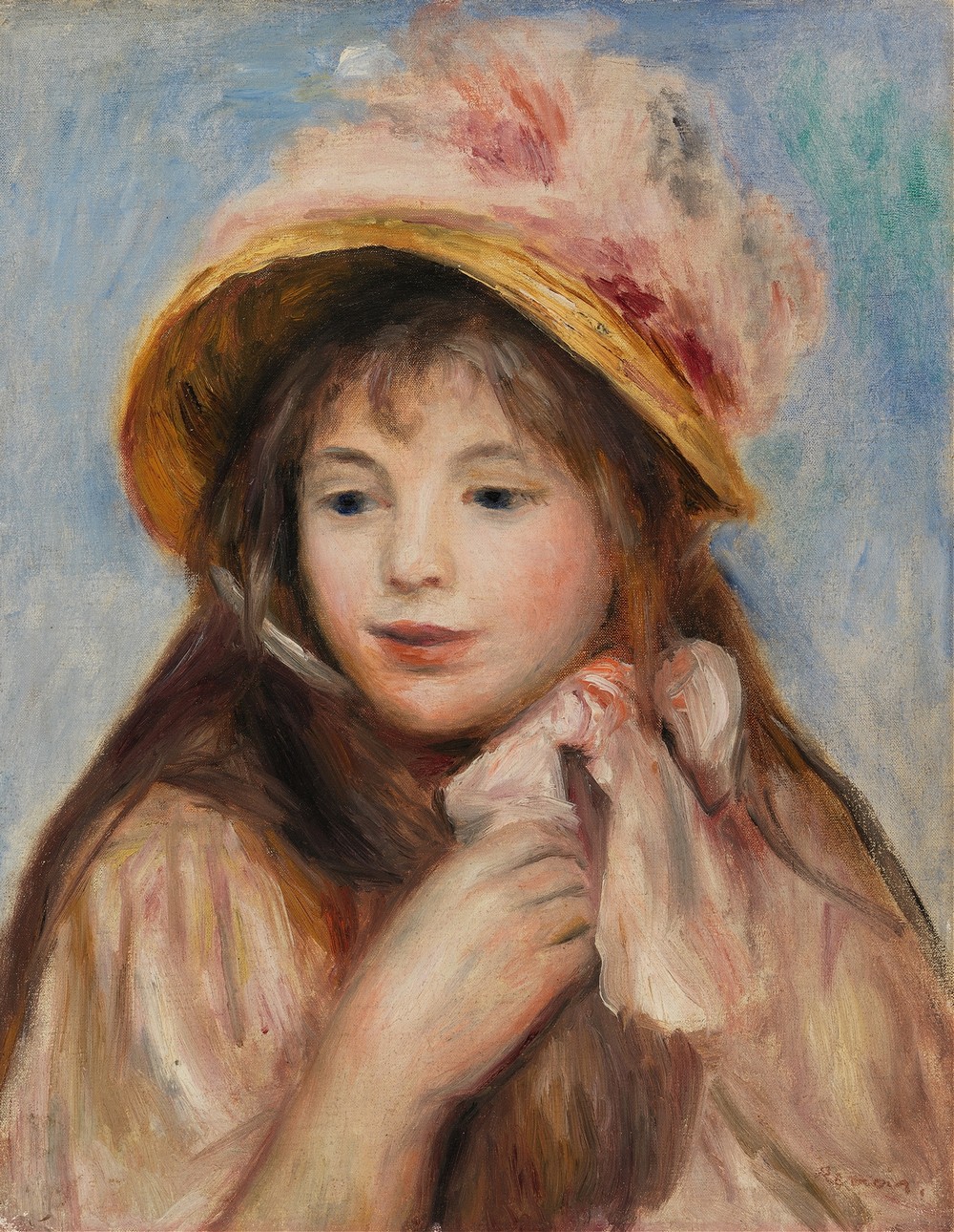 Girl with Pink Bonnet (Jeune fille au chapeau rose)