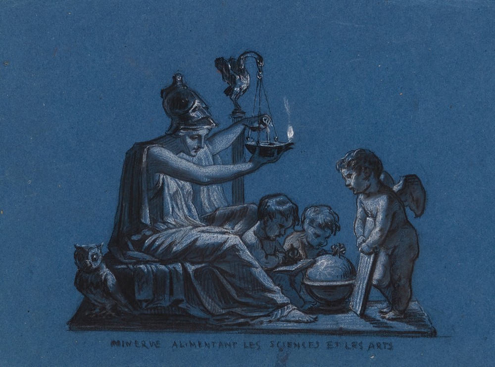 Minerve alimentant les Sciences et les Arts