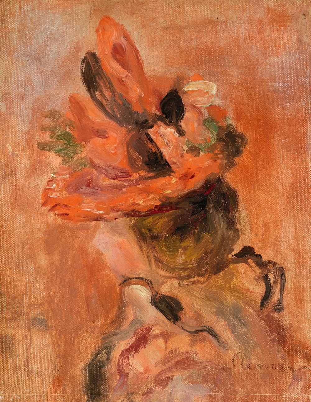 Woman’s Head with Red Hat (1890s.)