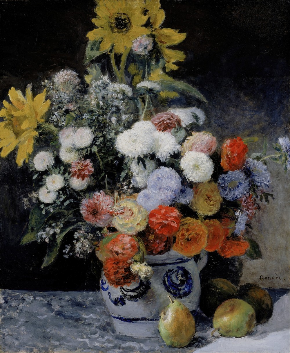 Mixed Flowers in an Earthenware Pot (about 1869)