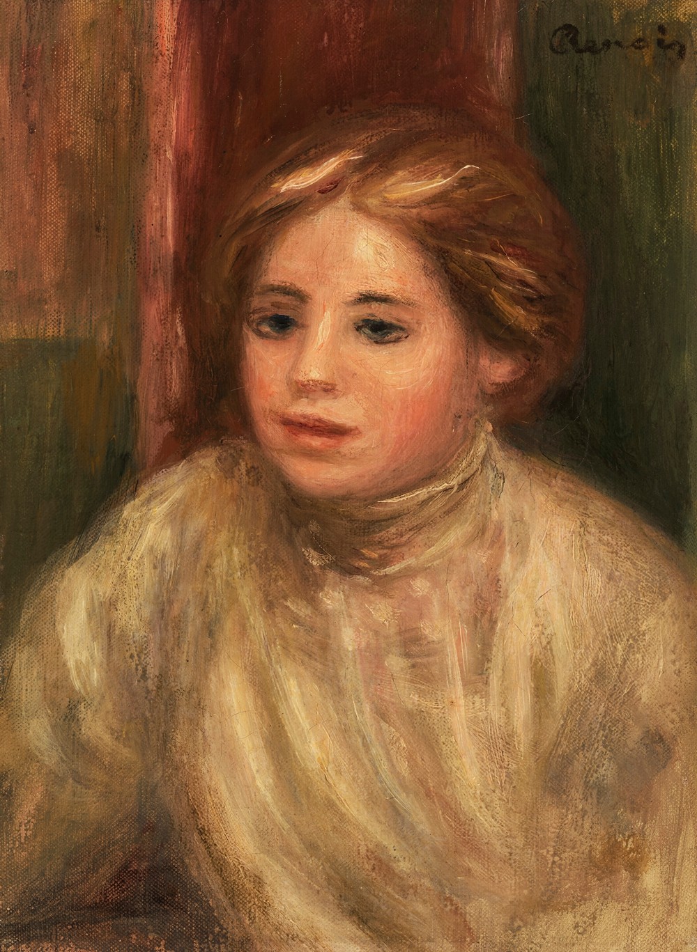 Tête de femme blonde