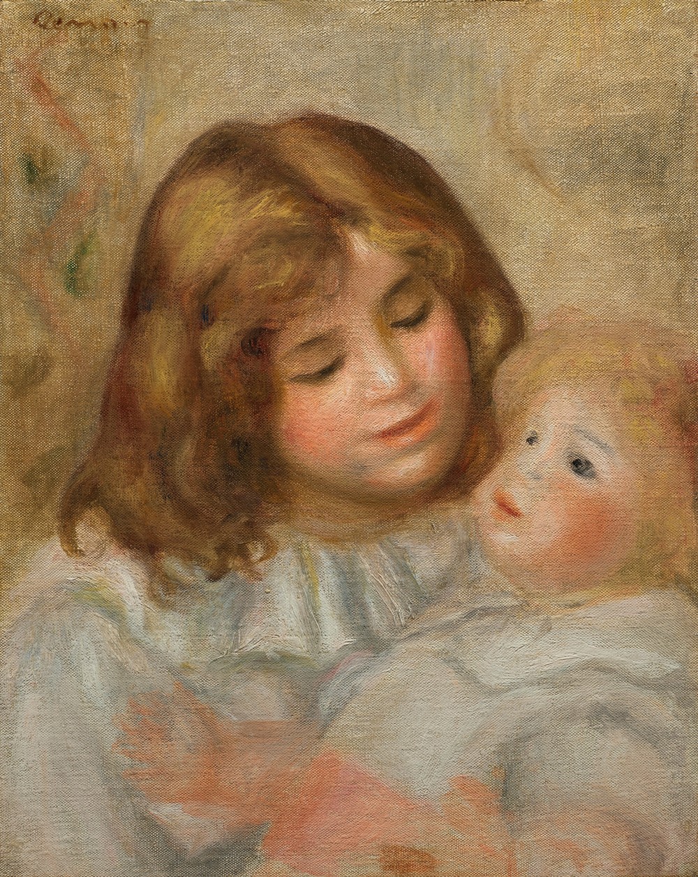 Petite fille avec sa poupée (circa 1897-1900)
