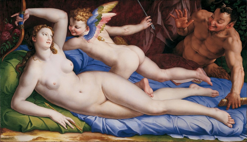 Venus, Cupid And Satyr (Circa 1553-1555)