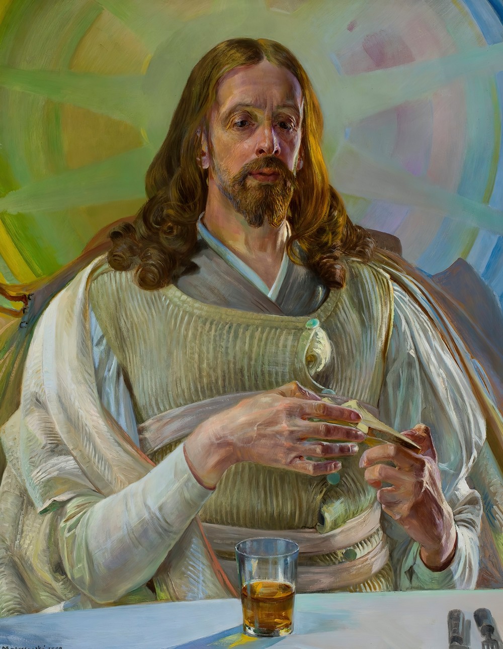 Christ in Emmaus – central section of the triptych