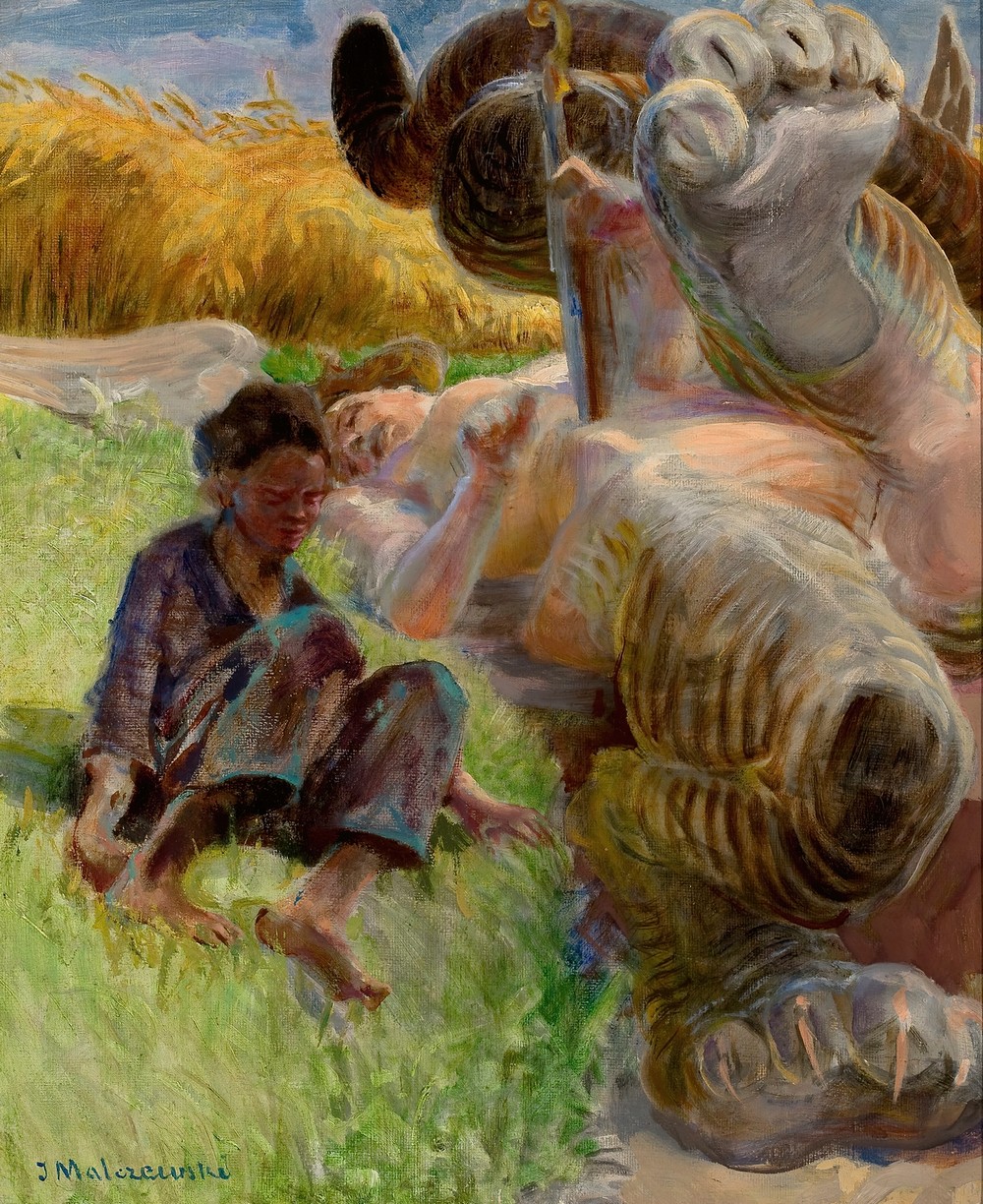 Shepherd boy and a harpy