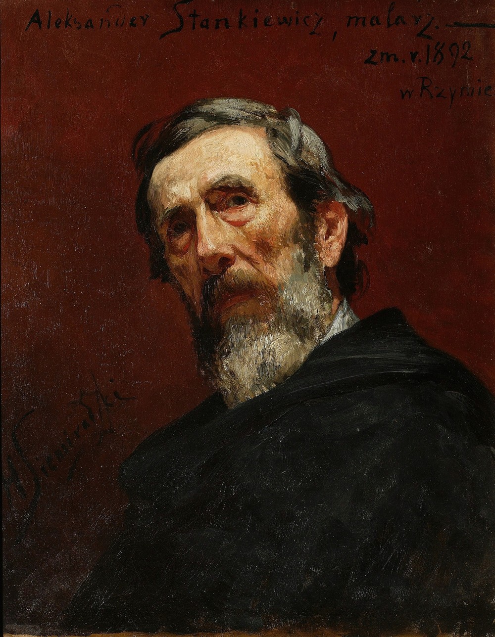Portrait of Aleksander Stankiewicz, painter (1890s)