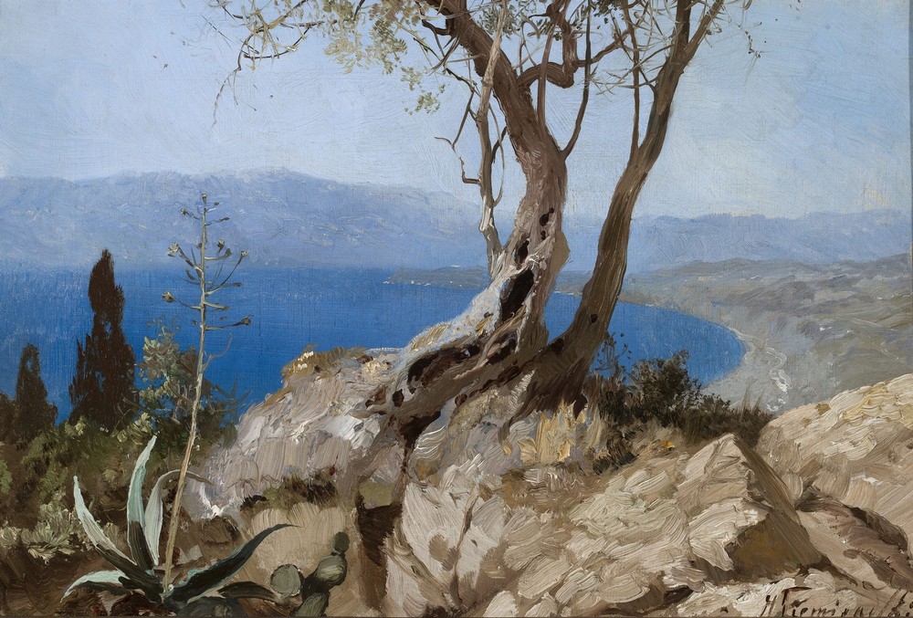 Lake view with rocky edge (Harbour view with rocky edge) (c. 1880-c. 1890)