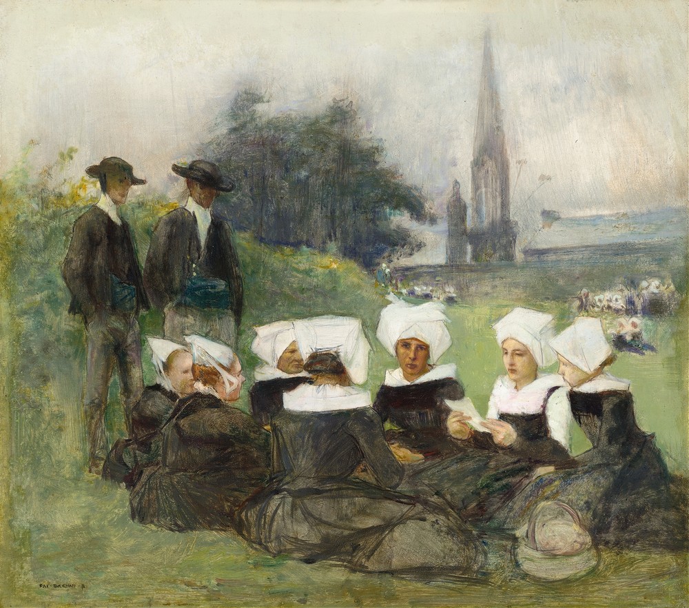 Study for Breton Women at a Pardon (c. 1887)