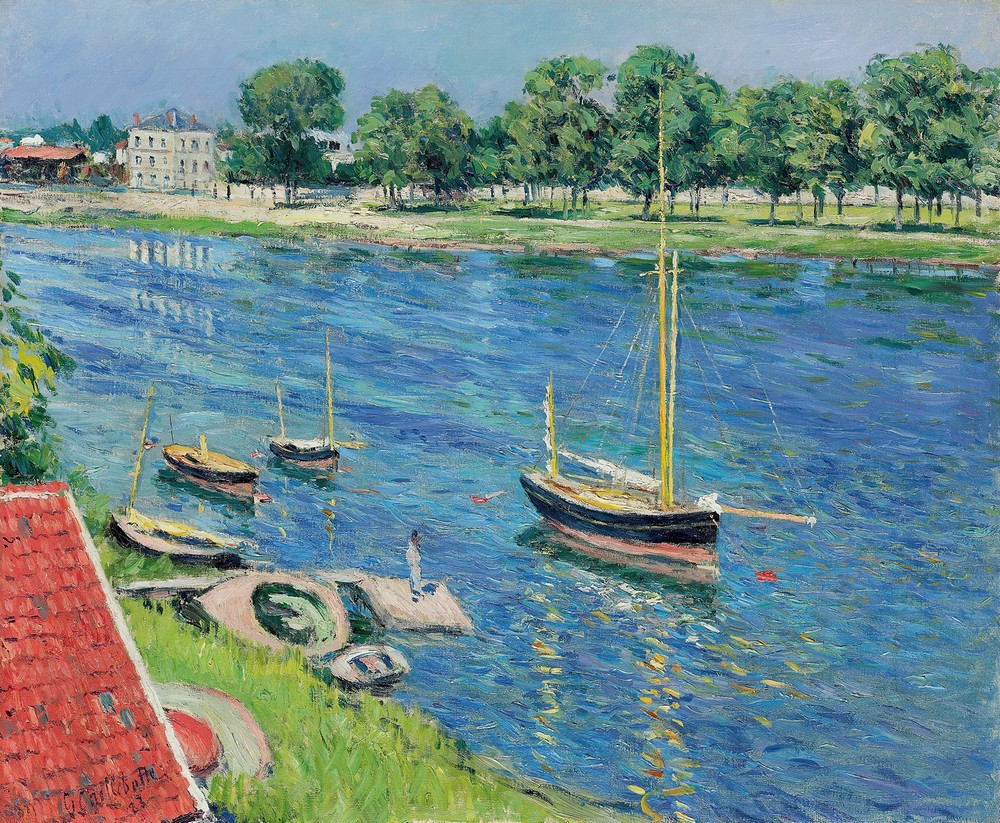 La Seine à Argenteuil, bateaux au mouillage