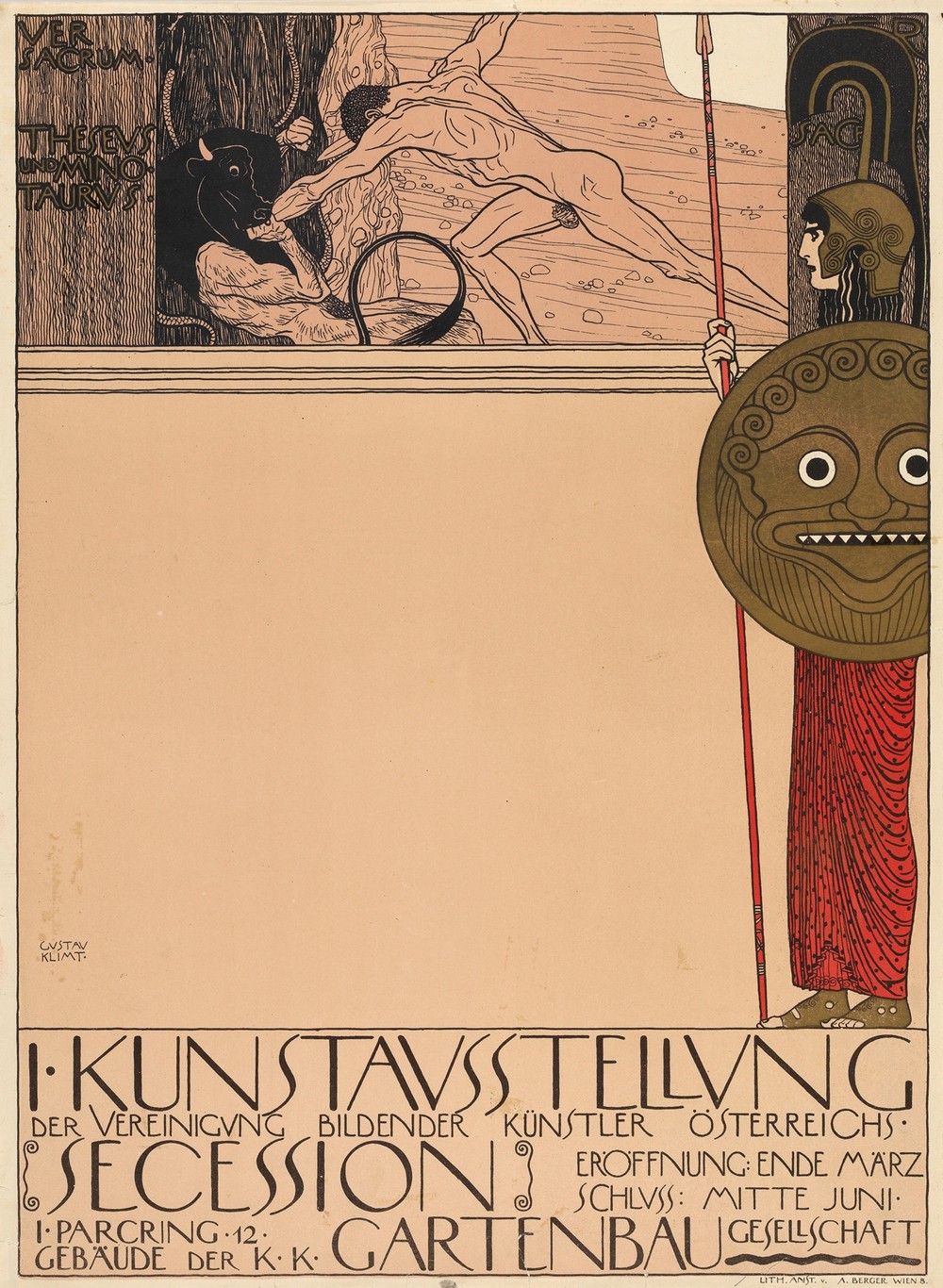 Plakat der 1. Ausstellung der Secession