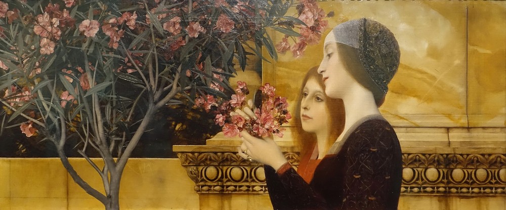 Two Girls with an Oleander Bush (ca. 1890-1892)