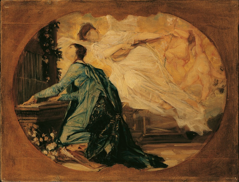 Organ player (allegory of church music)