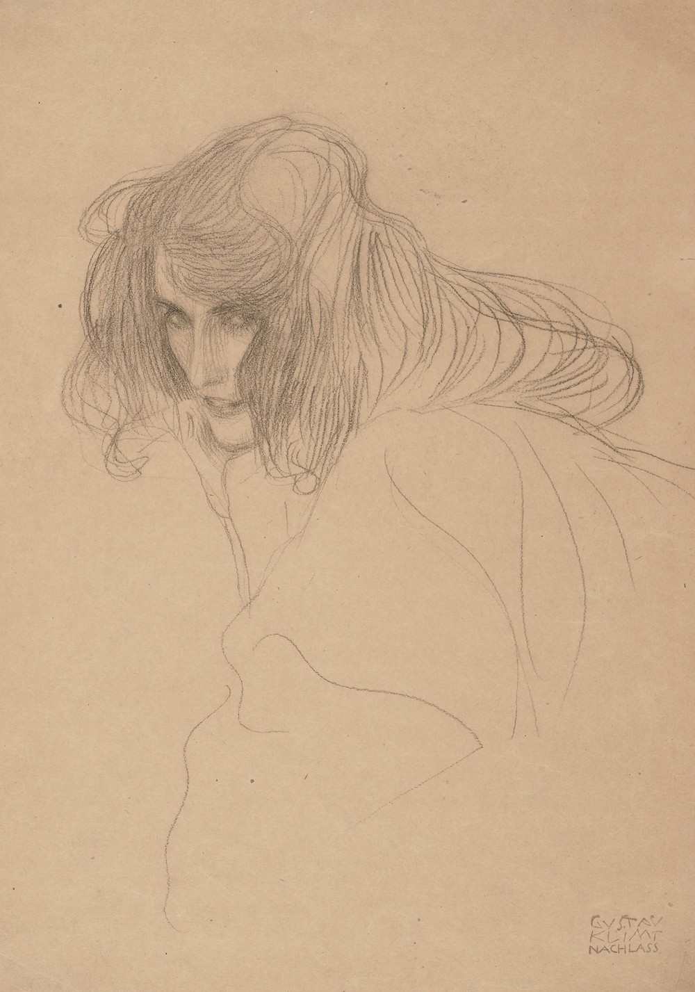 Head of a Woman in Three-Quarter Profile (Study for the Beethoven Frieze)