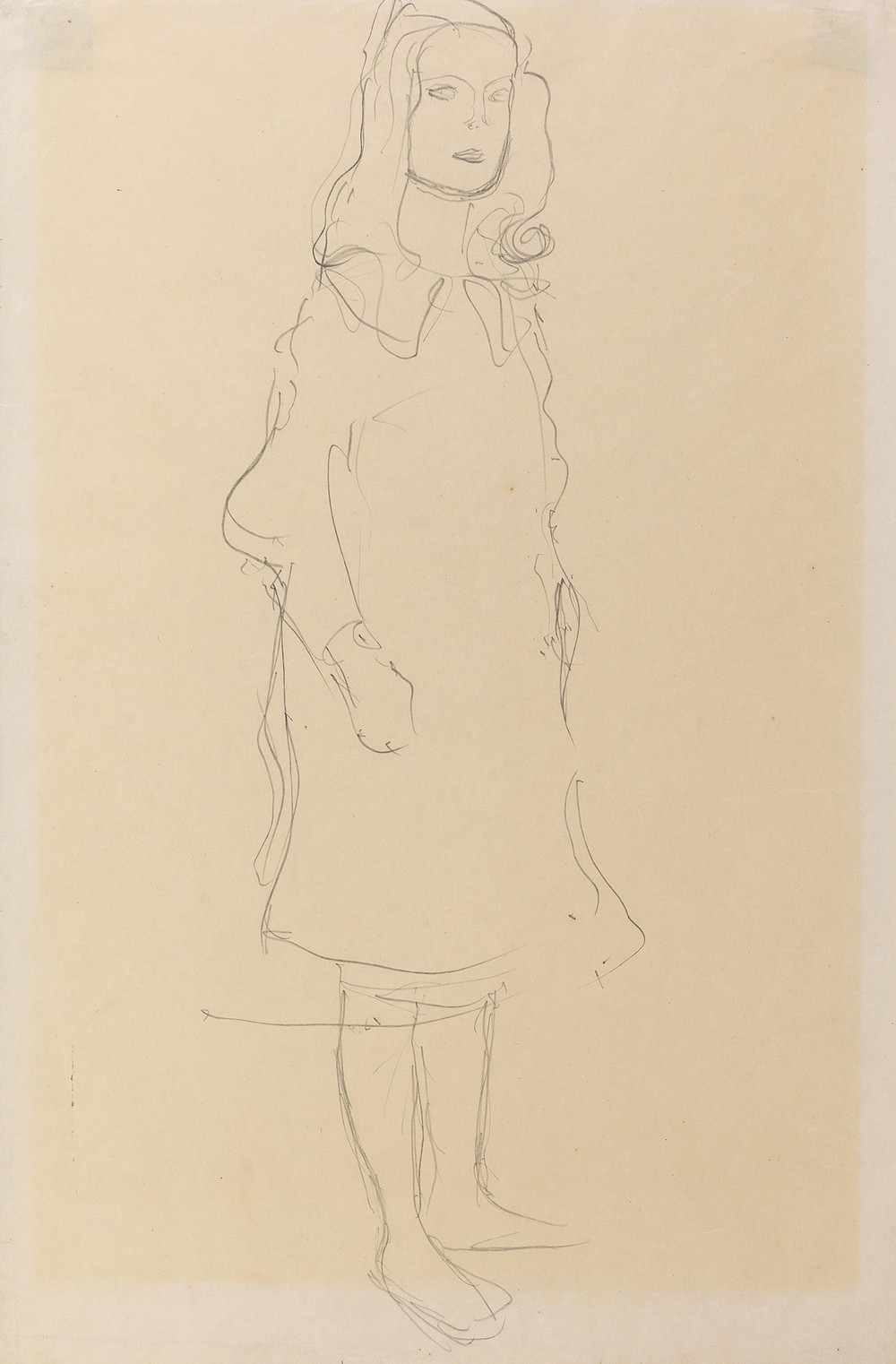 Mäda Primavesi, with coat, standing