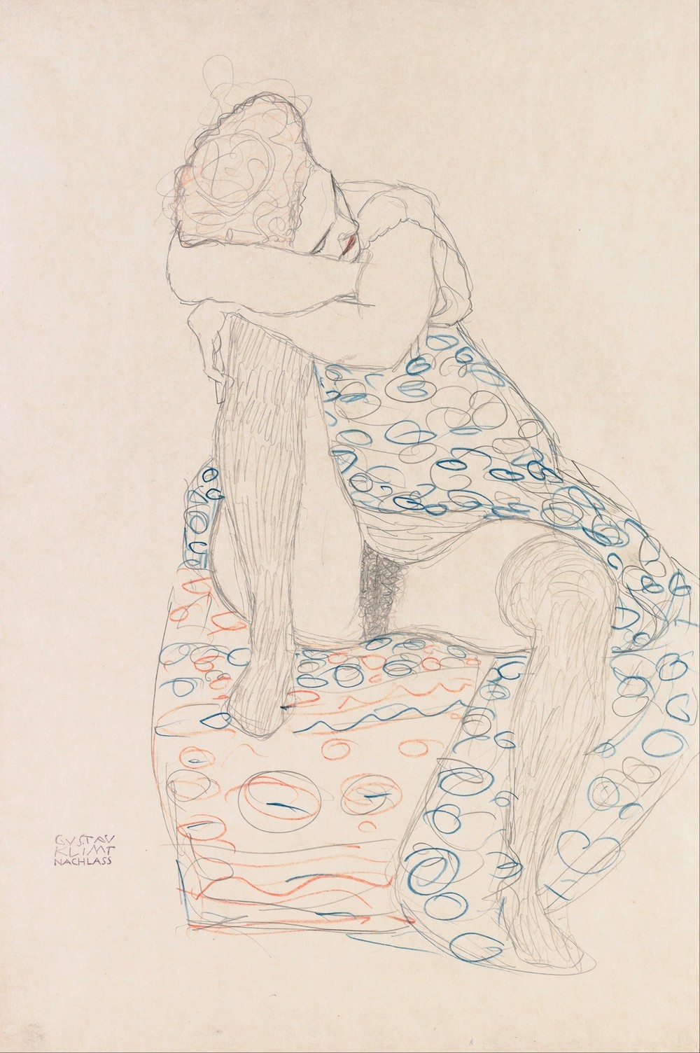 Seated Figure with Gathered up Skirt