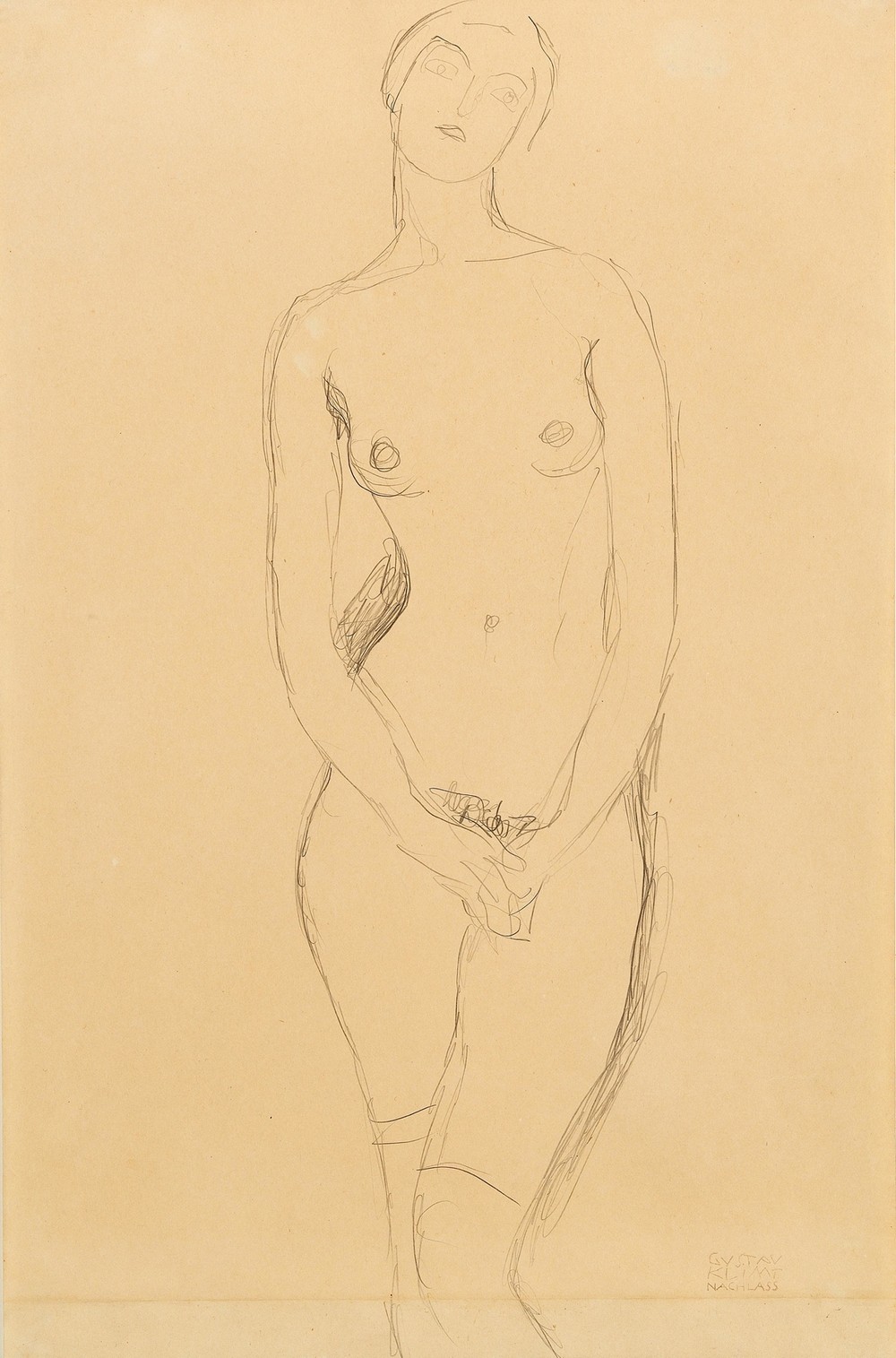 Standing female nude