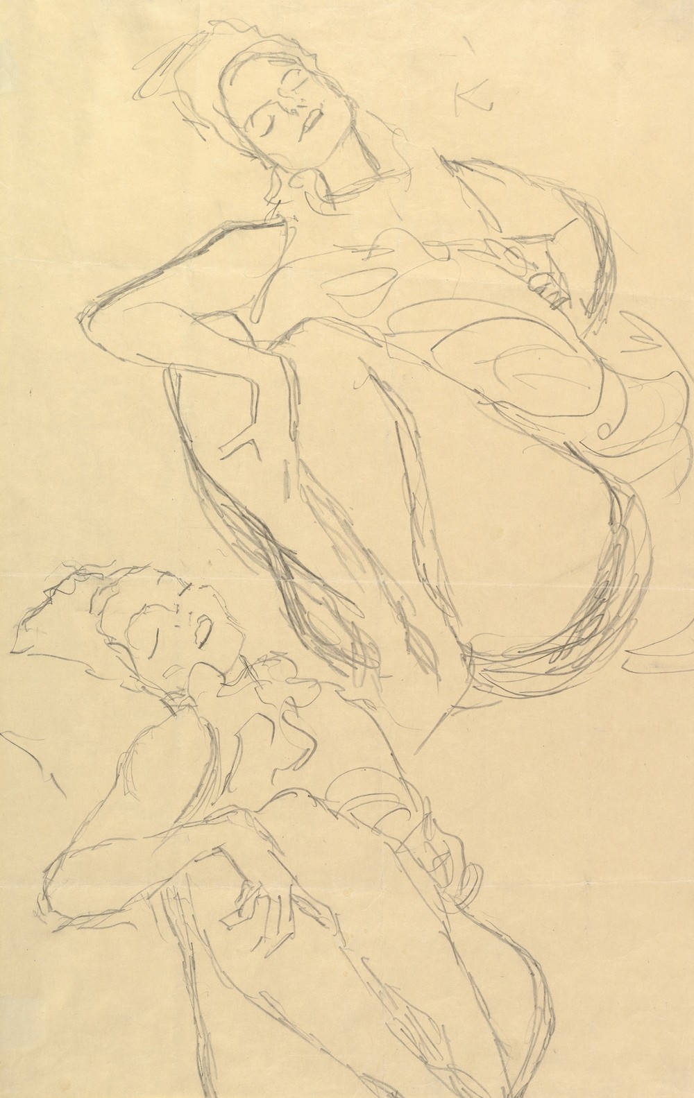 Two Studies for a Crouching Woman