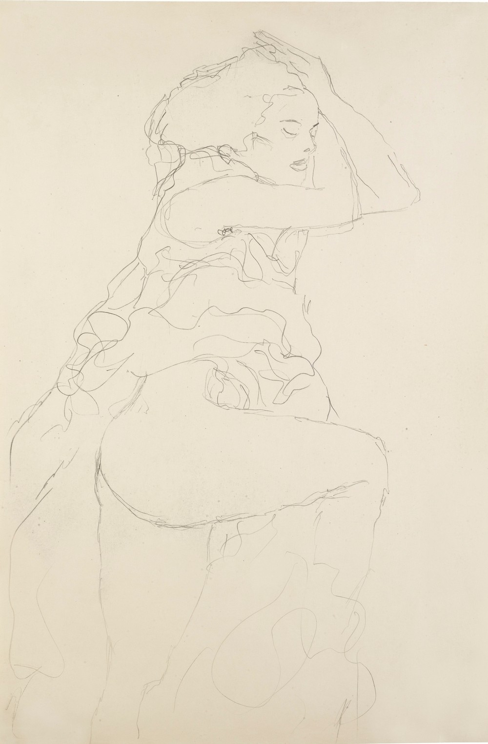 Nach rechts (semi-nude facing right) (1912-13)