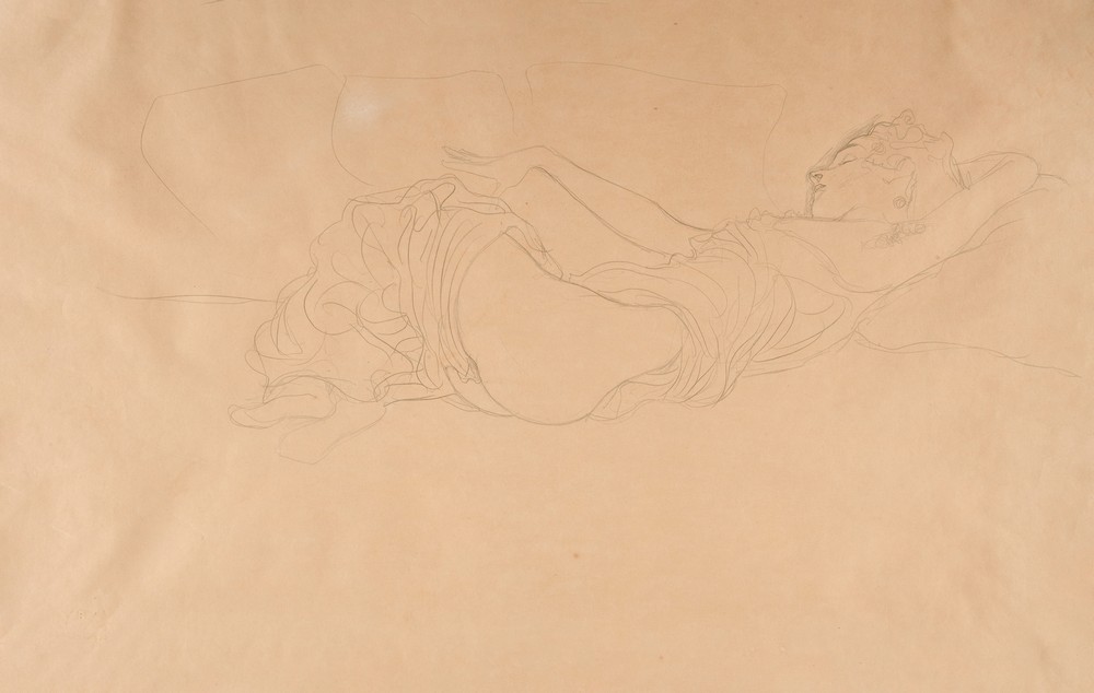 Woman Lying on her Back, Partly Dressed