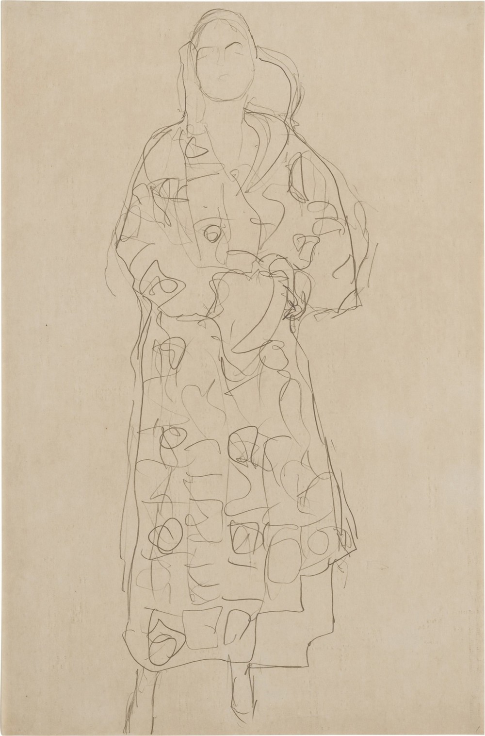 Stehende Figur im Verzierten Kleid (Standing Figure in Ornamented Gown) (1915-16)