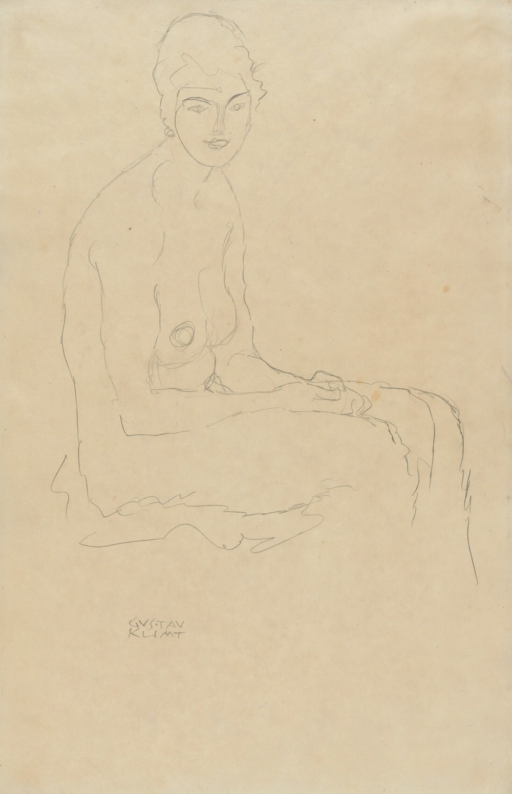 Sitzender Akt nach (circa 1916-1917)