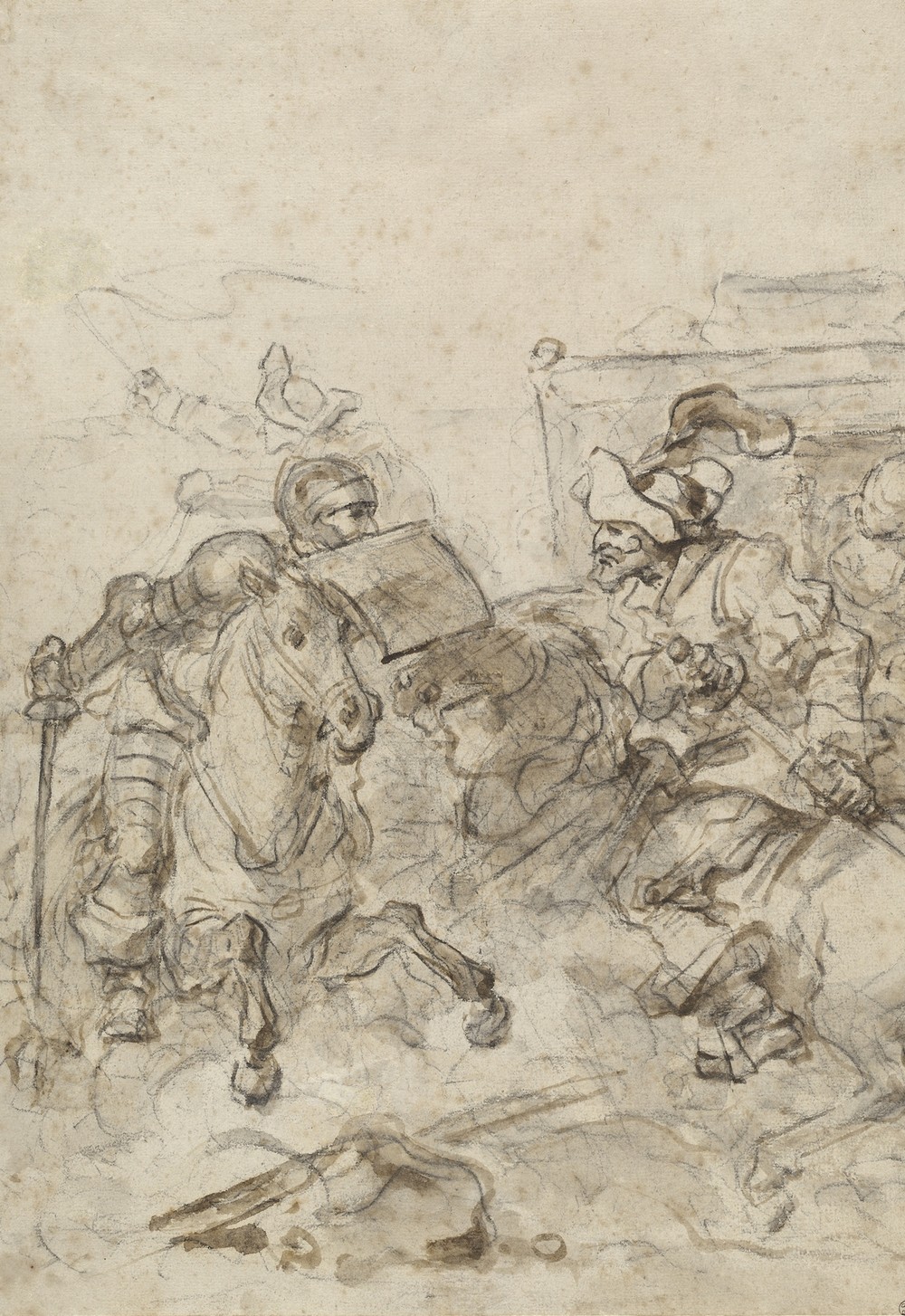 Don Quixote Attacking the Biscayan (1780s)
