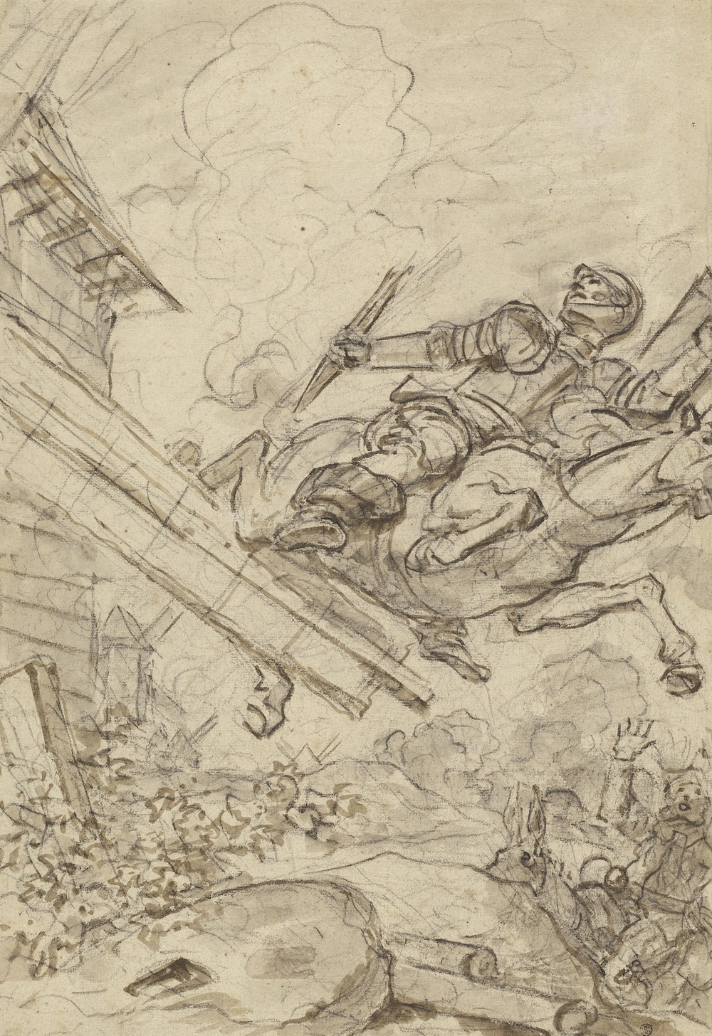 Don Quixote Attacking the Windmill (1780s)
