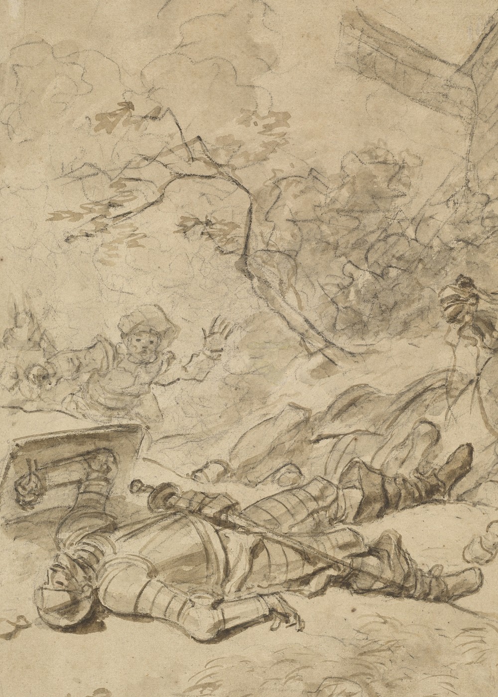 Don Quixote Defeated by the Windmill (1780s)