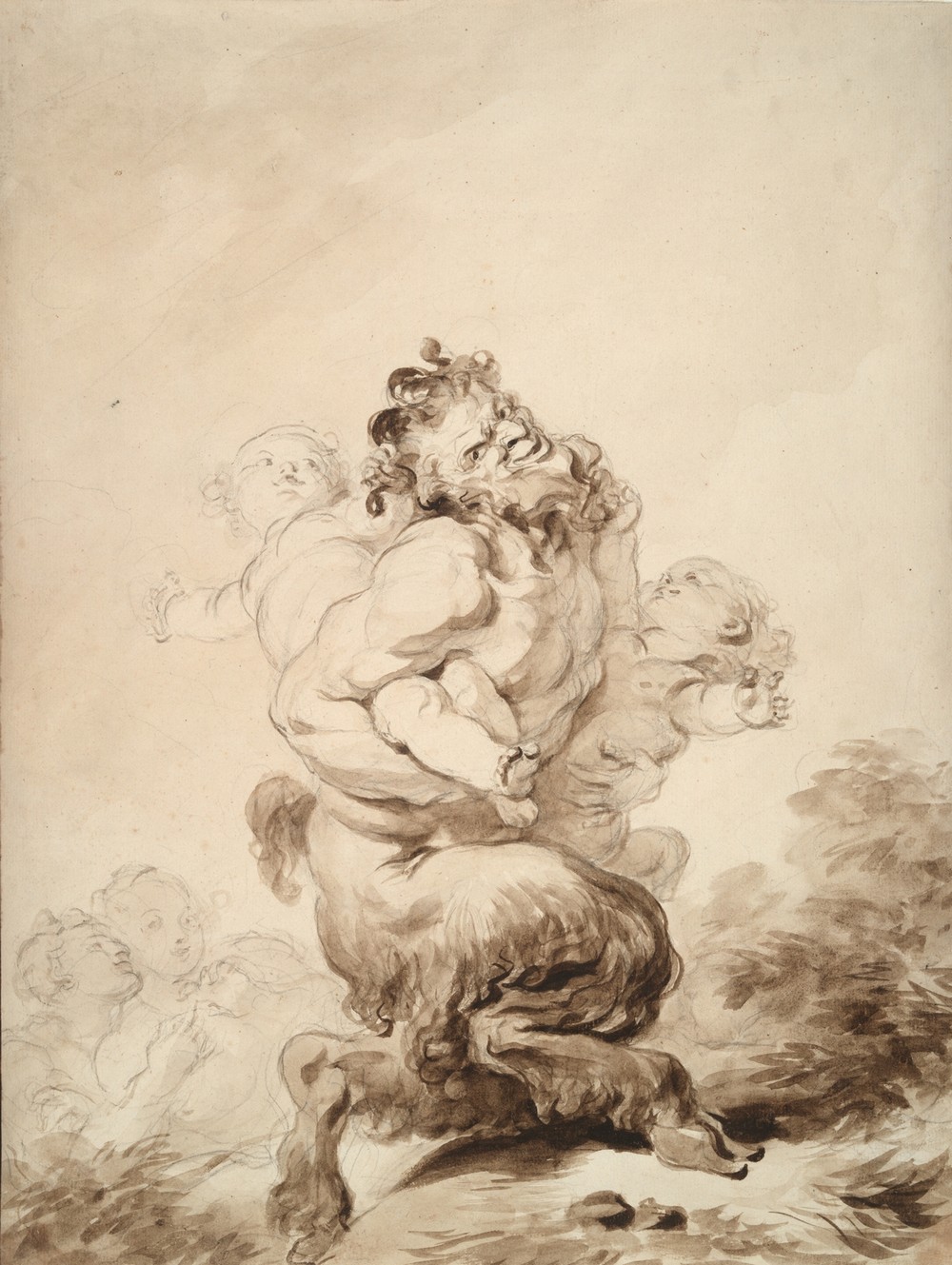 A Satyr Teased by Two Putti (ca. 1774–80)