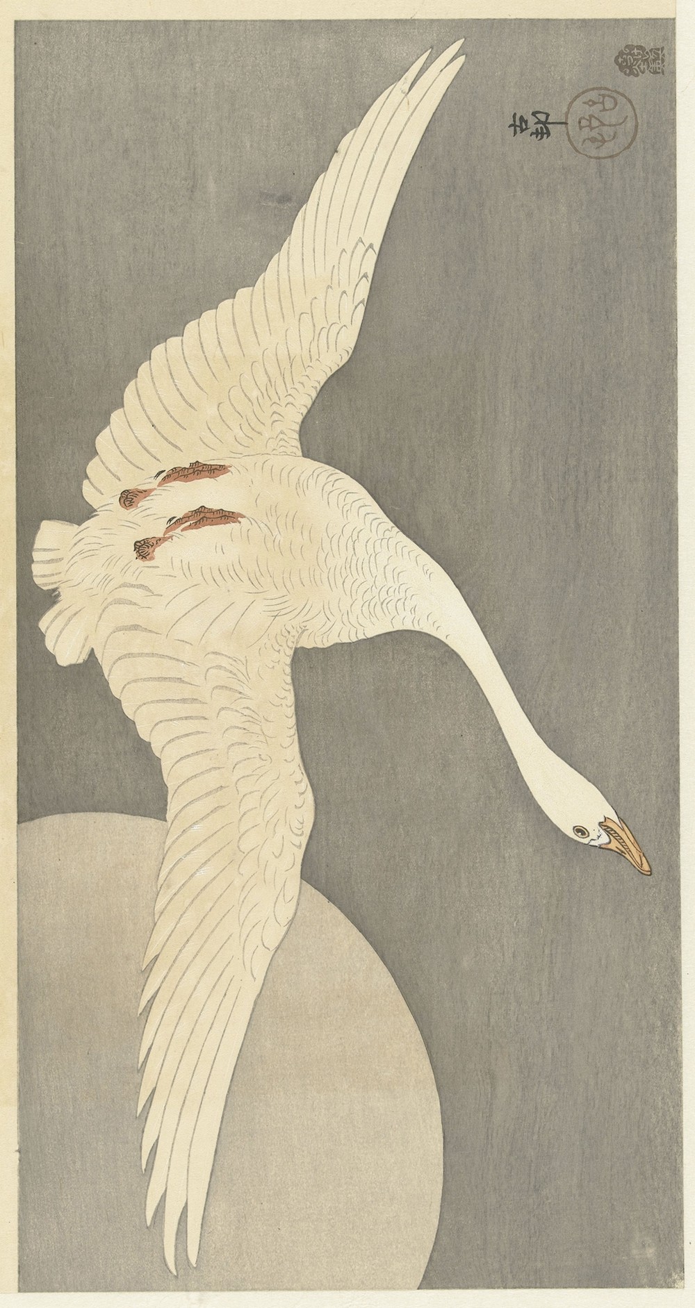 Goose at full moon