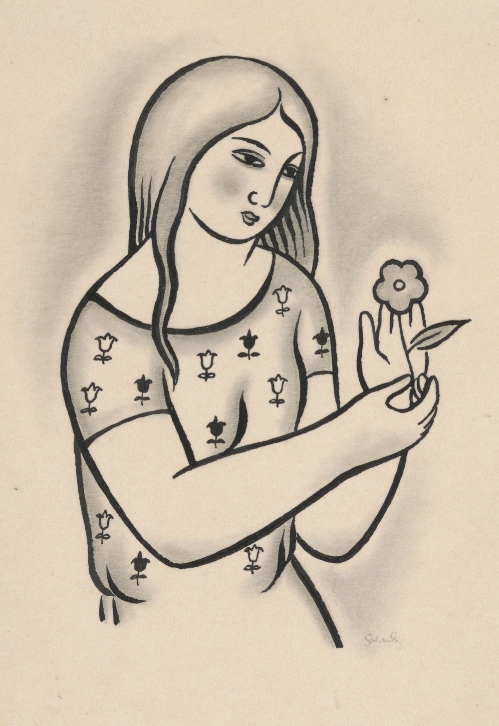 Girl with a flower