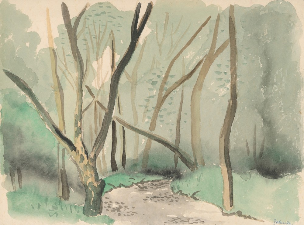 Landscape of the autumn park