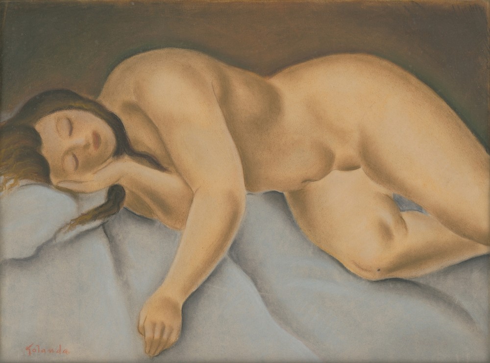 Lying female nude