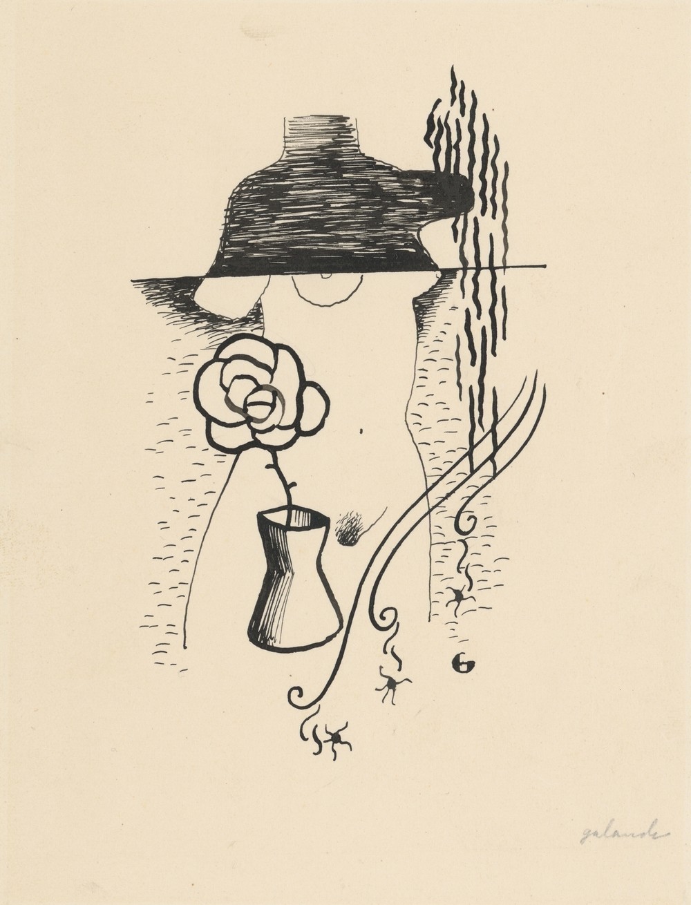 Woman and flower
