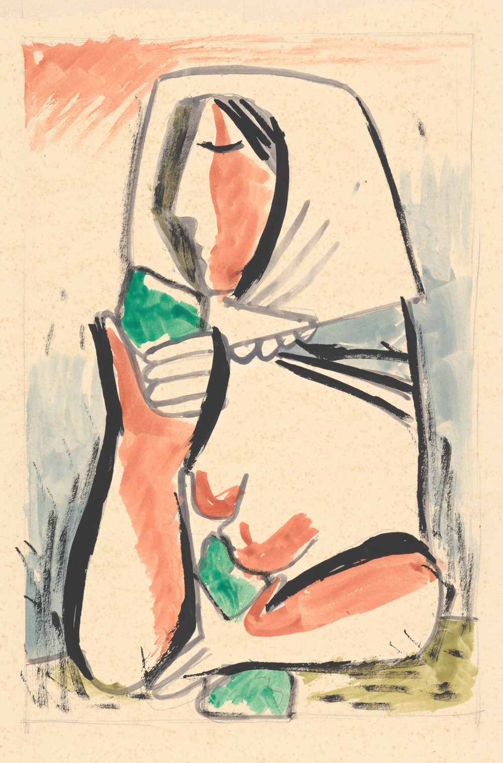 Woman in a scarf