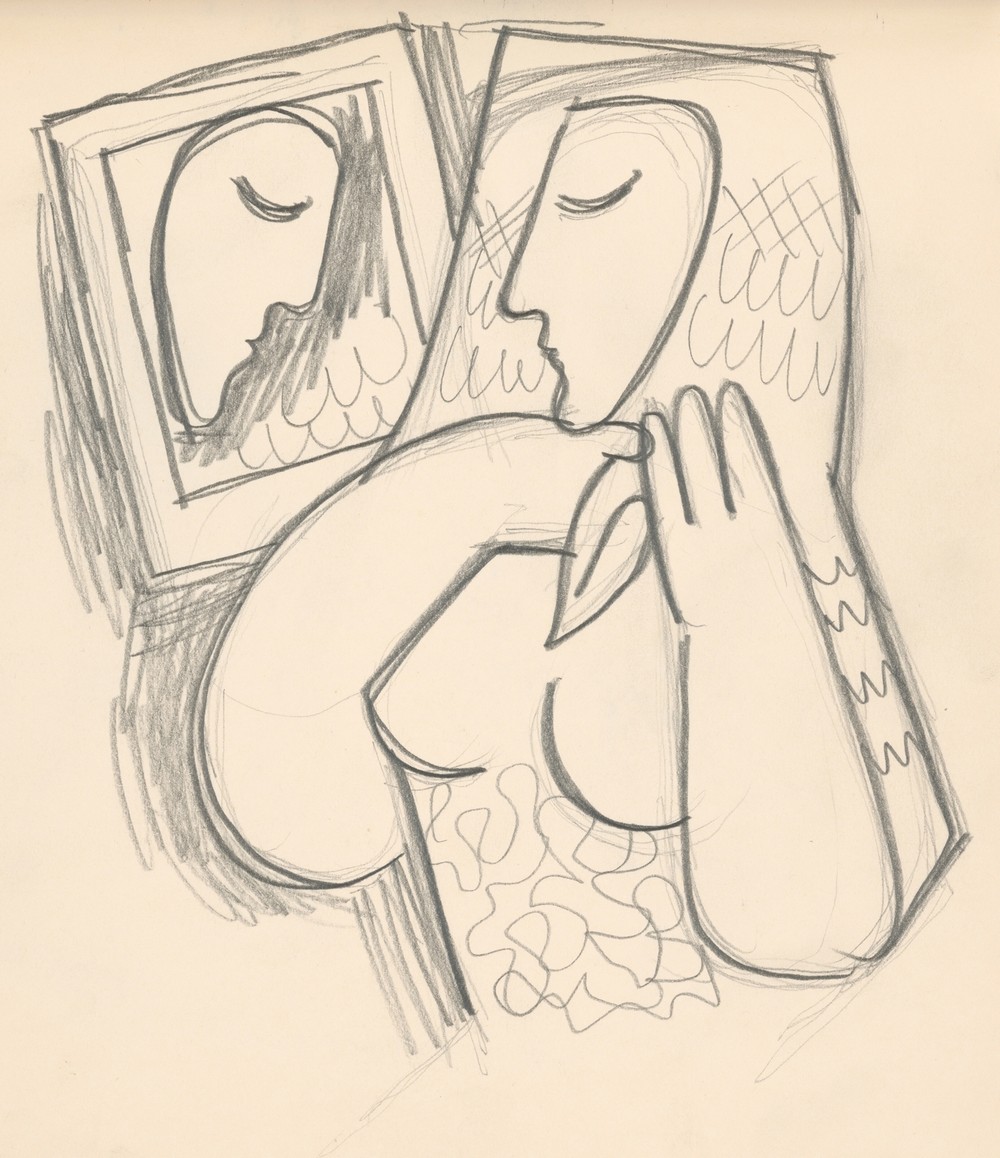 Woman with a mirror