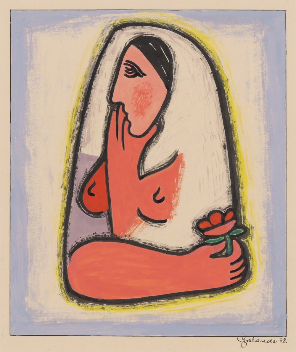 Woman with flower