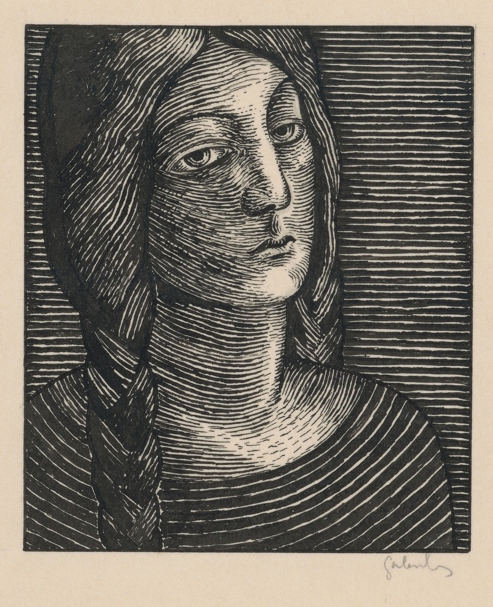 Head Of A Woman With Long Braids