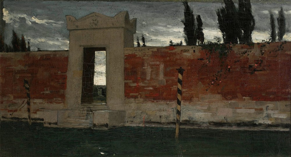 Cemetery in Venice, sketch